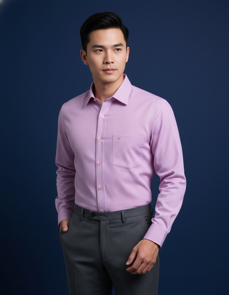  Áo sơ mi tay dài Việt Tiến 