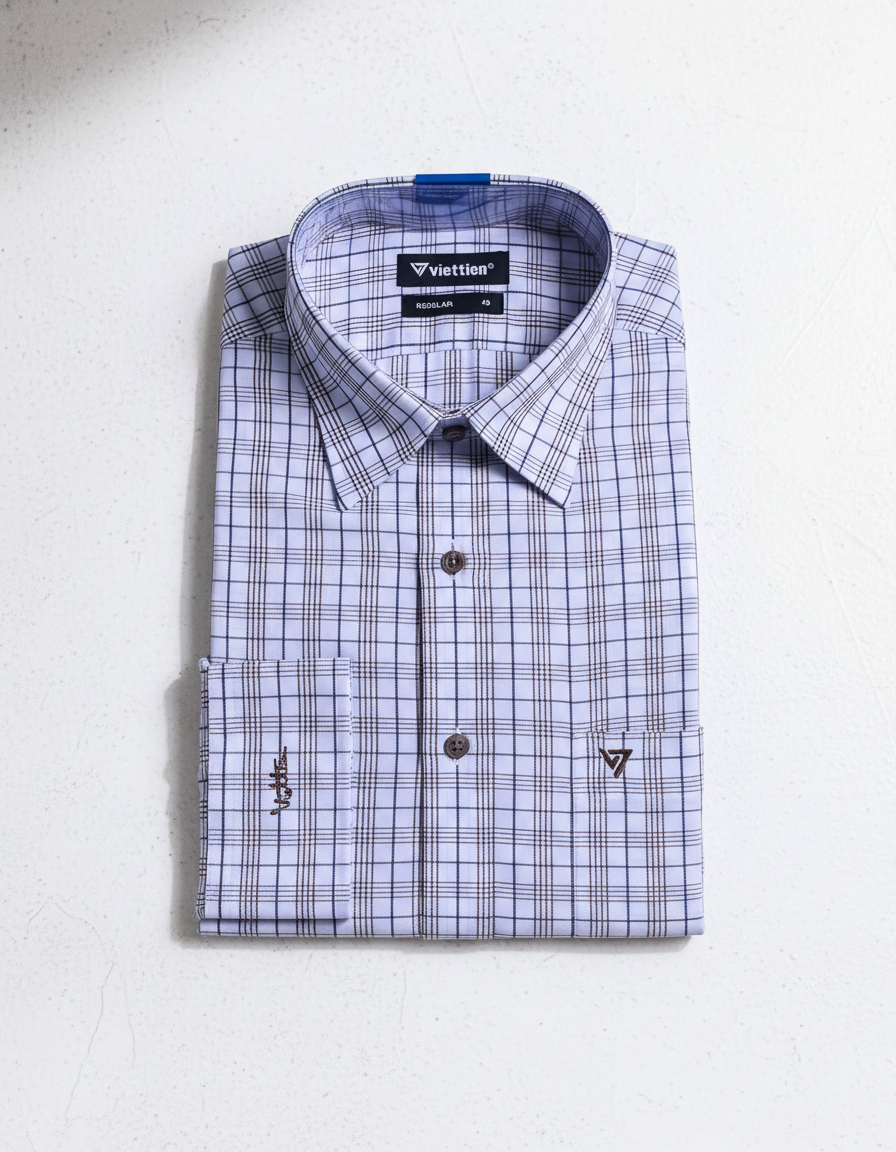  Áo sơ mi tay dài Việt Tiến vải tre 