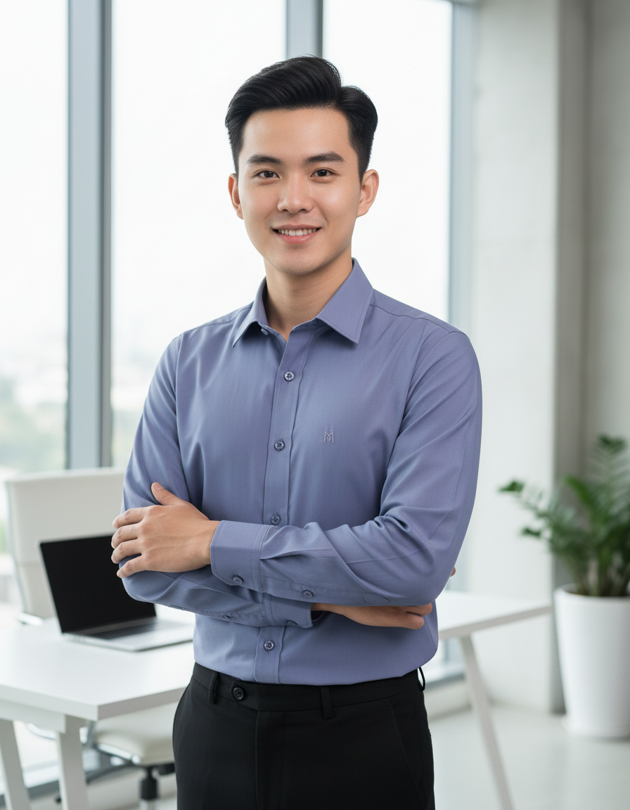  Áo sơ mi tay dài Khatoco 