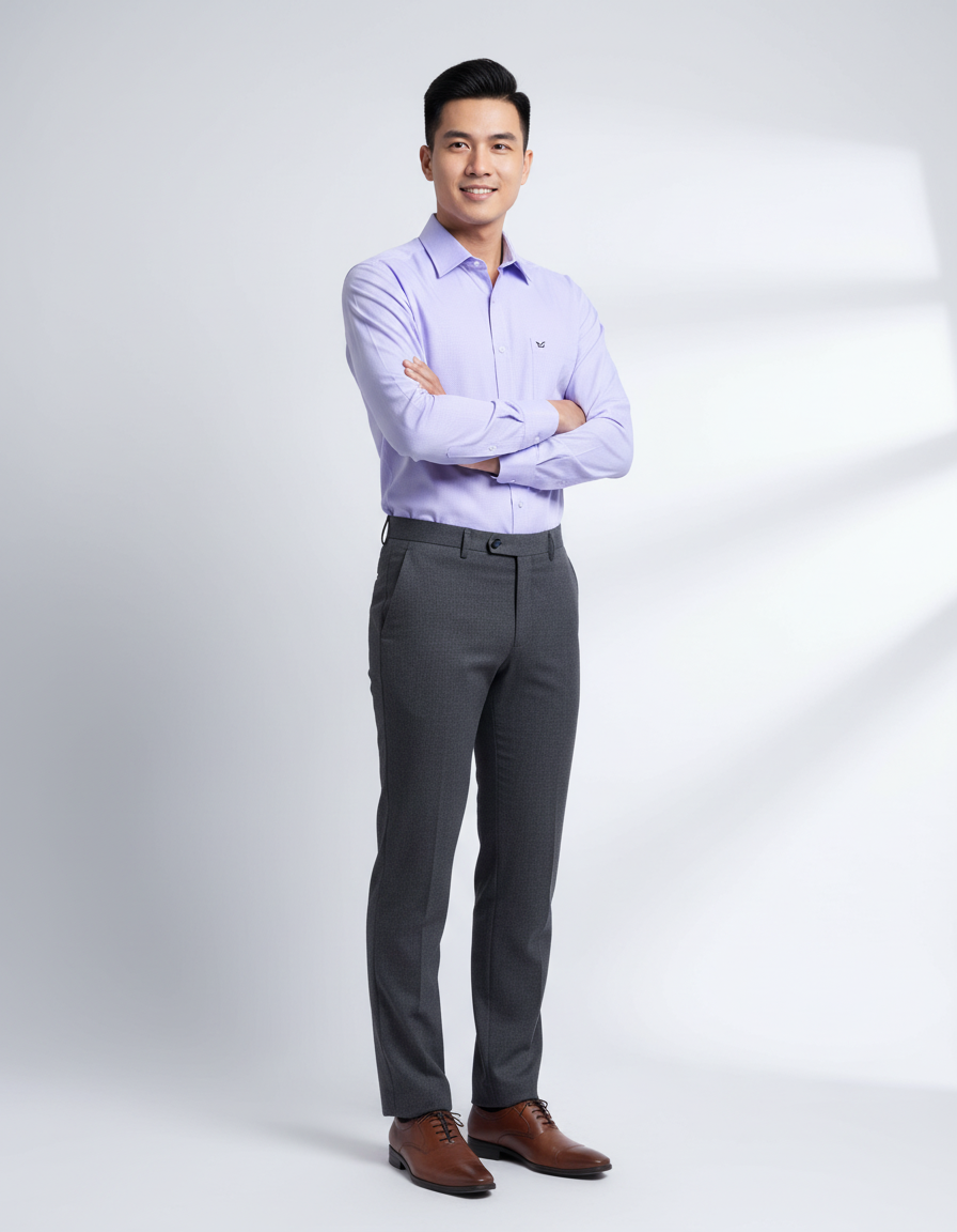  Áo sơ mi Việt Tiến tay dài 