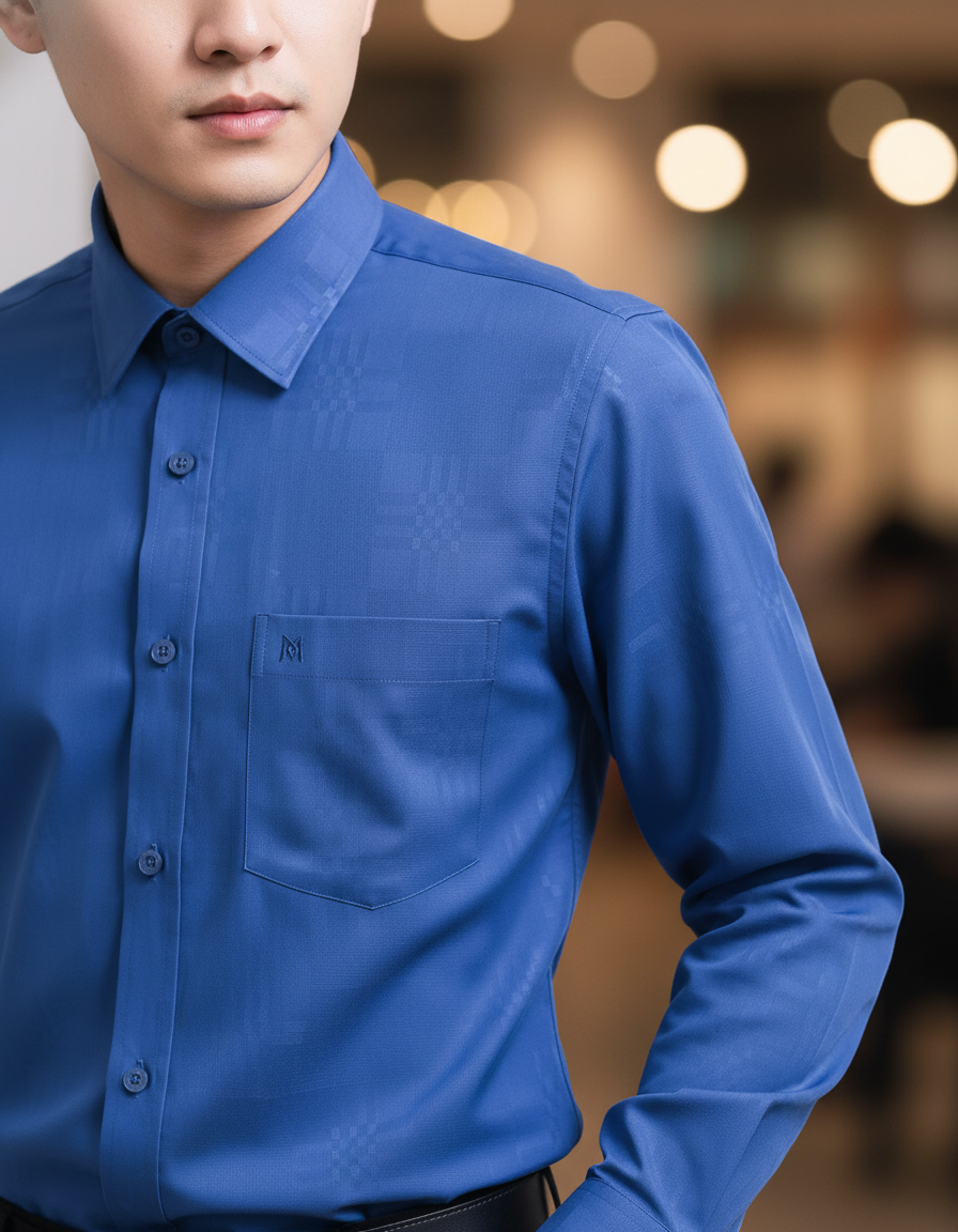  Áo sơ mi nam Khatoco tay dài (M-2XL) 