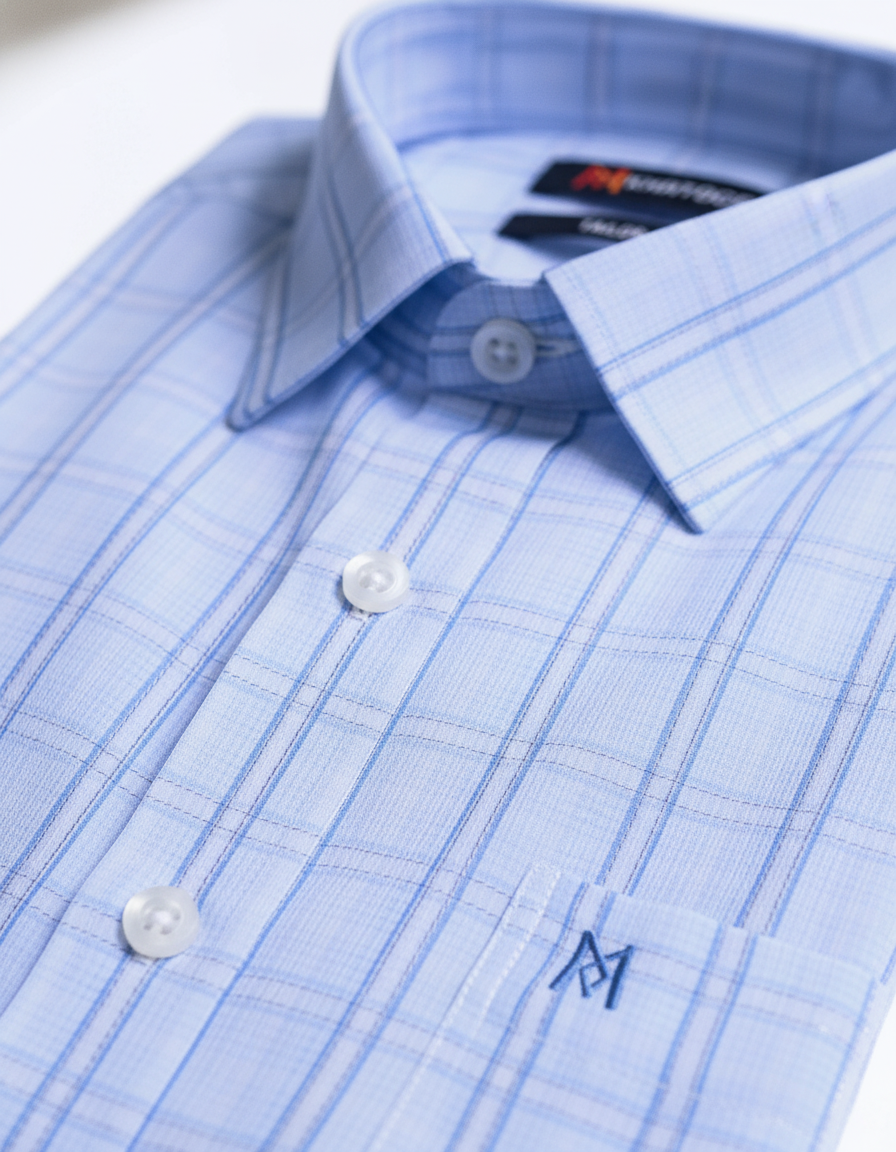  Áo sơ mi nam Khatoco tay ngắn lai ngang (S-2Xl) 