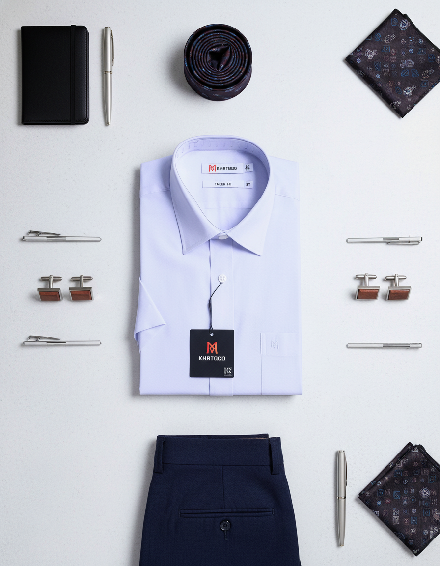  Áo sơ mi tay ngắn Khatoco (M-2XL) 