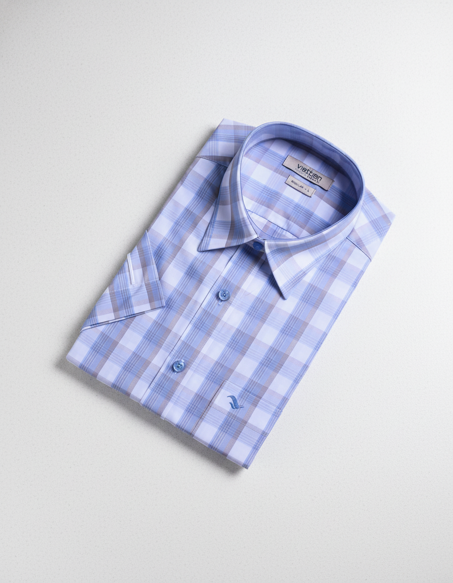  Áo sơ mi tay ngắn Việt Tiến 