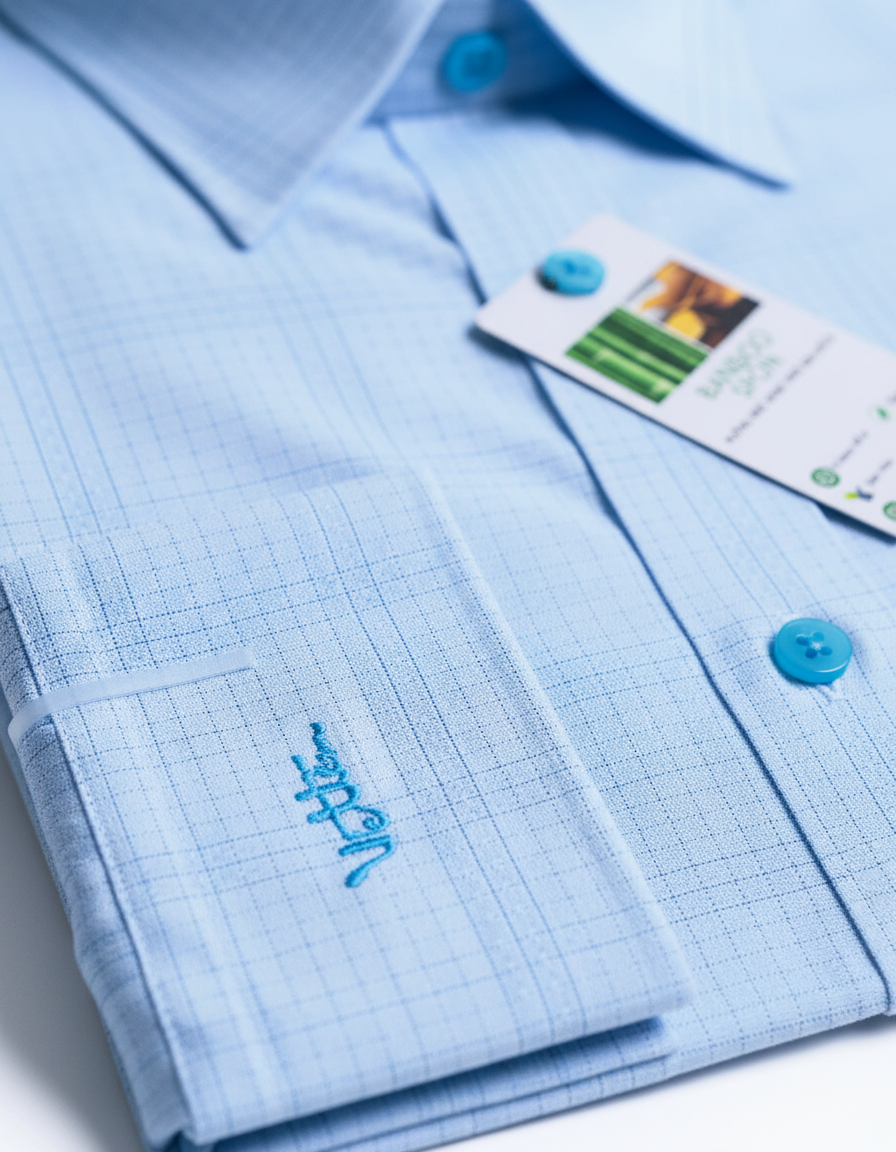  Áo sơ mi Việt Tiến tay dài vải tre 