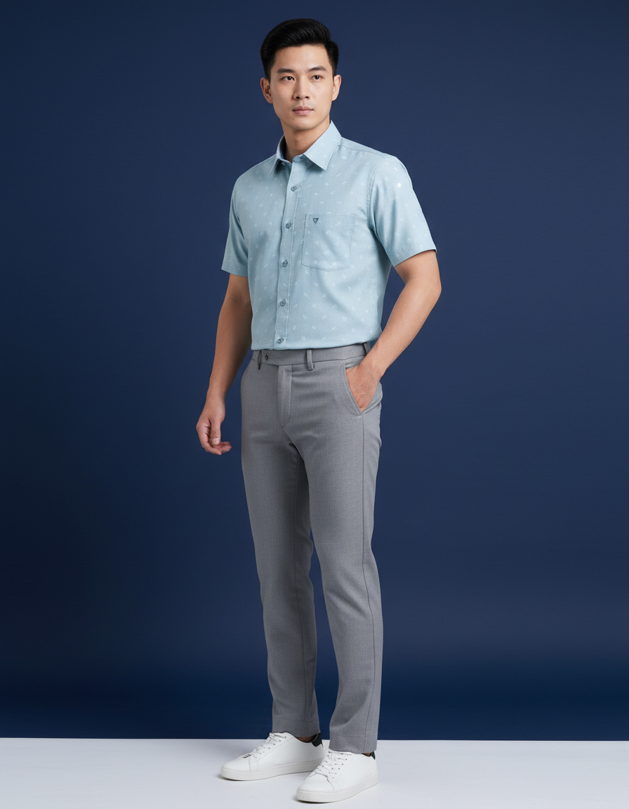  Áo sơ mi tay ngắn Việt Tiến (38-44) 