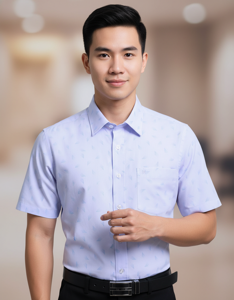  Áo sơ mi nam Khatoco tay ngắn(S-2XL) 