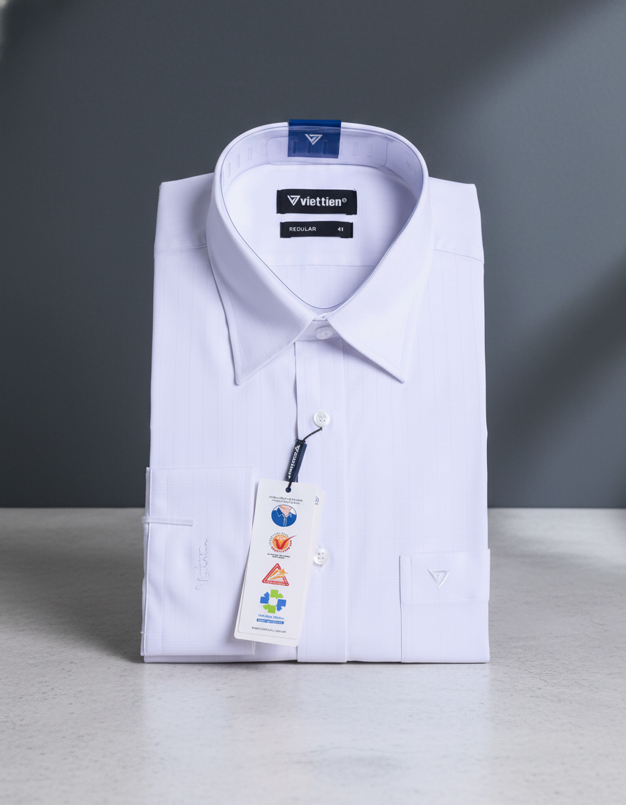  Áo sơ mi Việt Tiến tay dài 