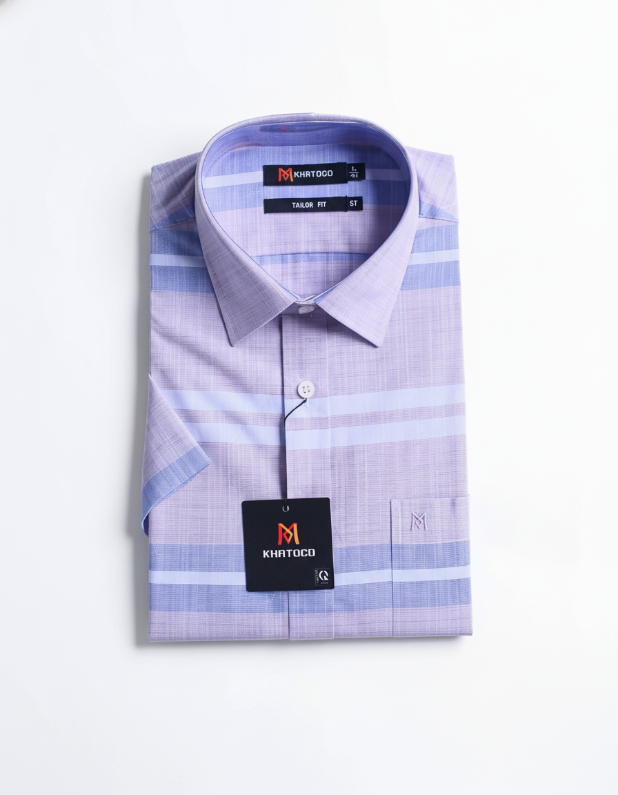  Áo sơ mi tay ngắn Khatoco (M-2XL) 