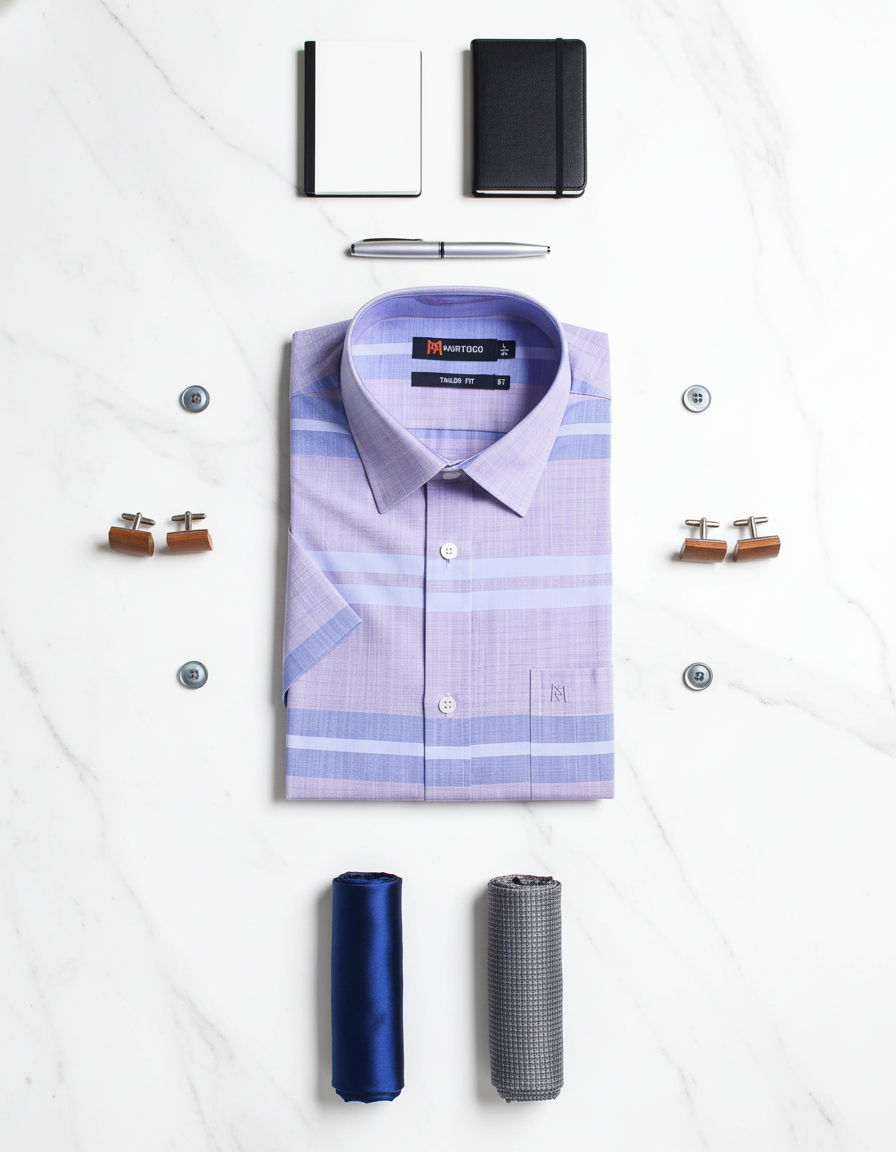  Áo sơ mi tay ngắn Khatoco (M-2XL) 