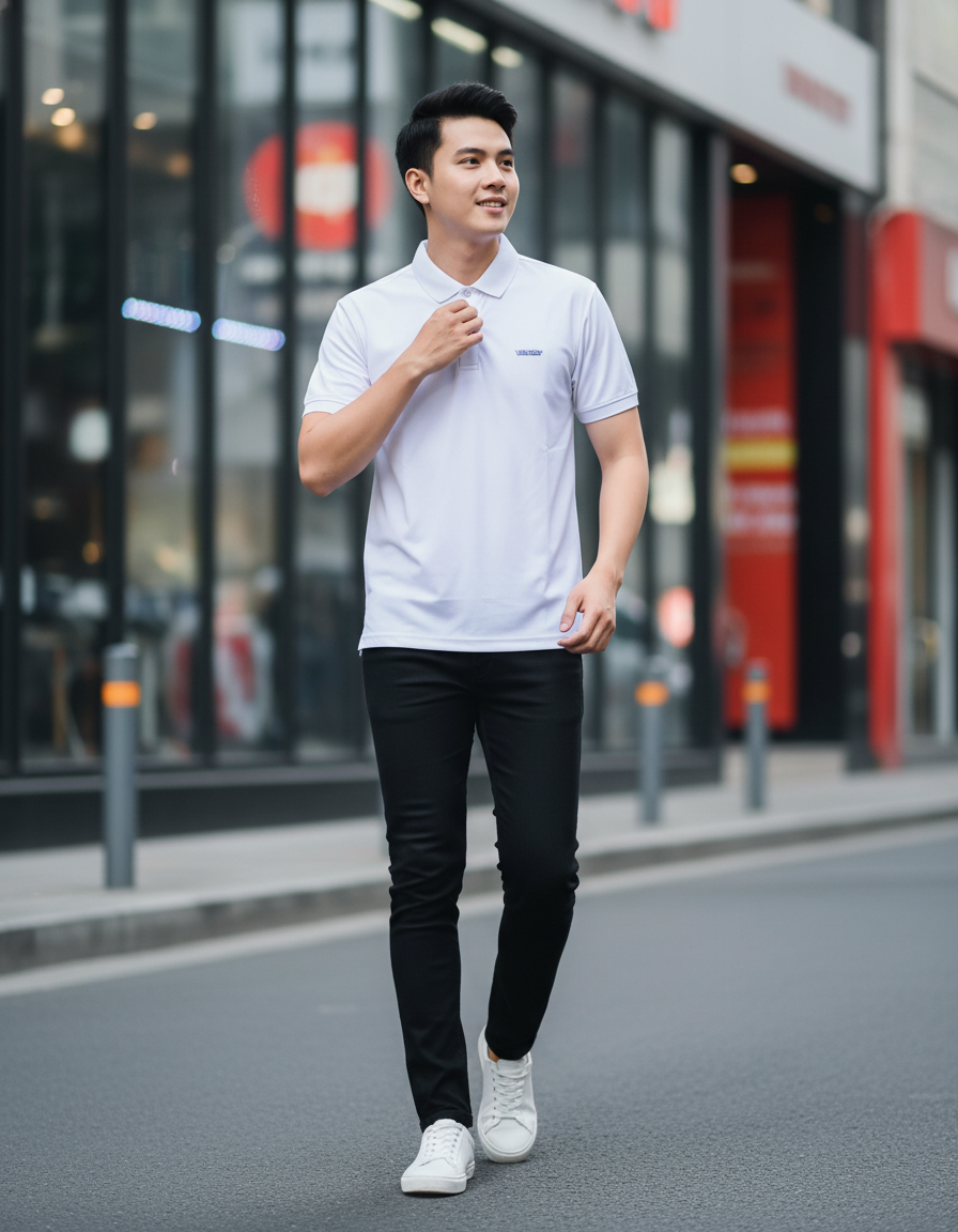  Áo Polo Nam Vĩnh Tiến Slim Fit Màu HR4-F017-23 