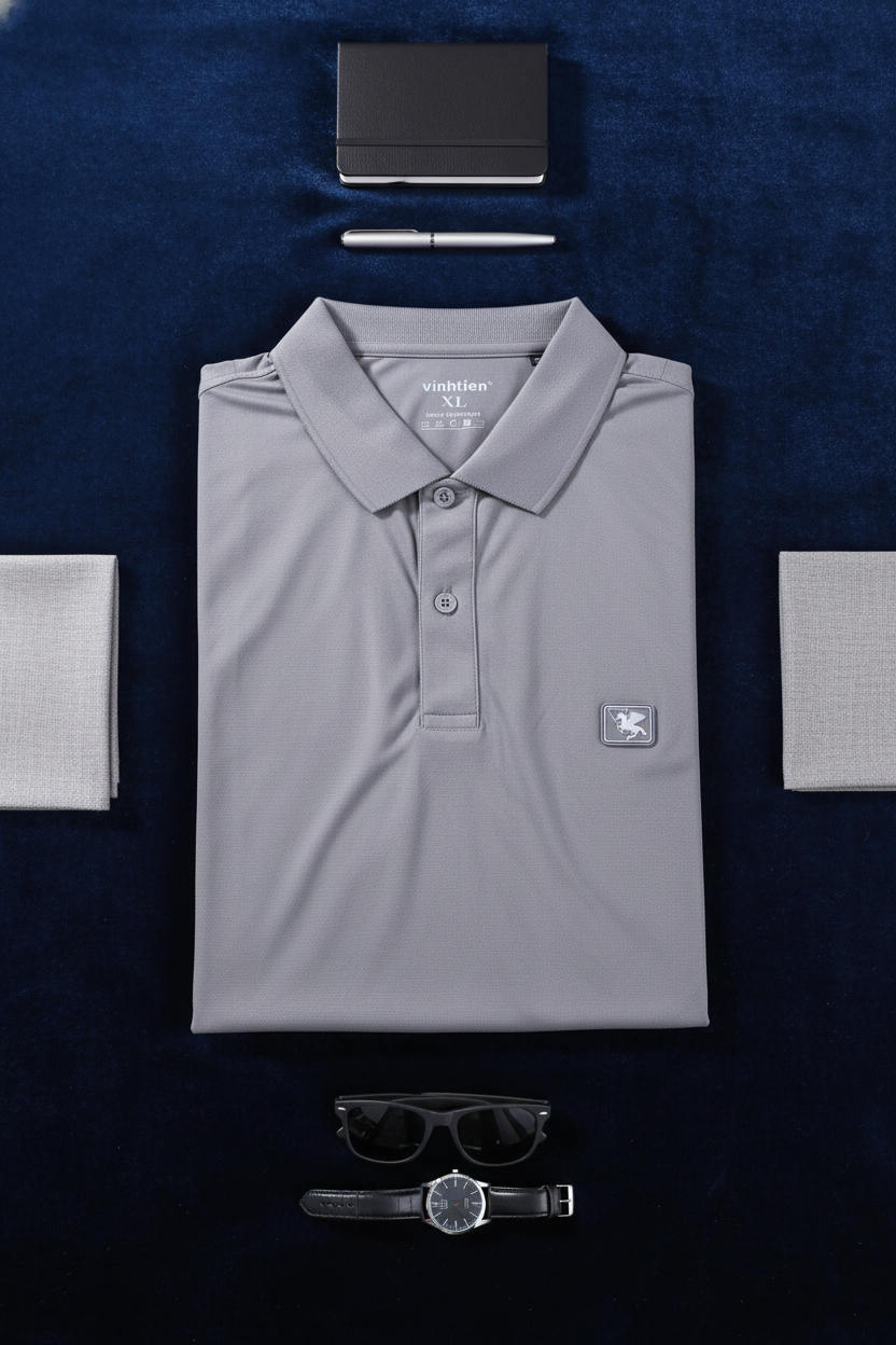  Áo Polo Nam Vĩnh Tiến Slim Fit Màu HR4-F098-23 