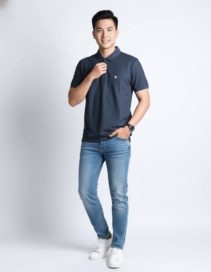  Áo Polo Nam Vĩnh Tiến Slim Fit màu HR4-F025-23 
