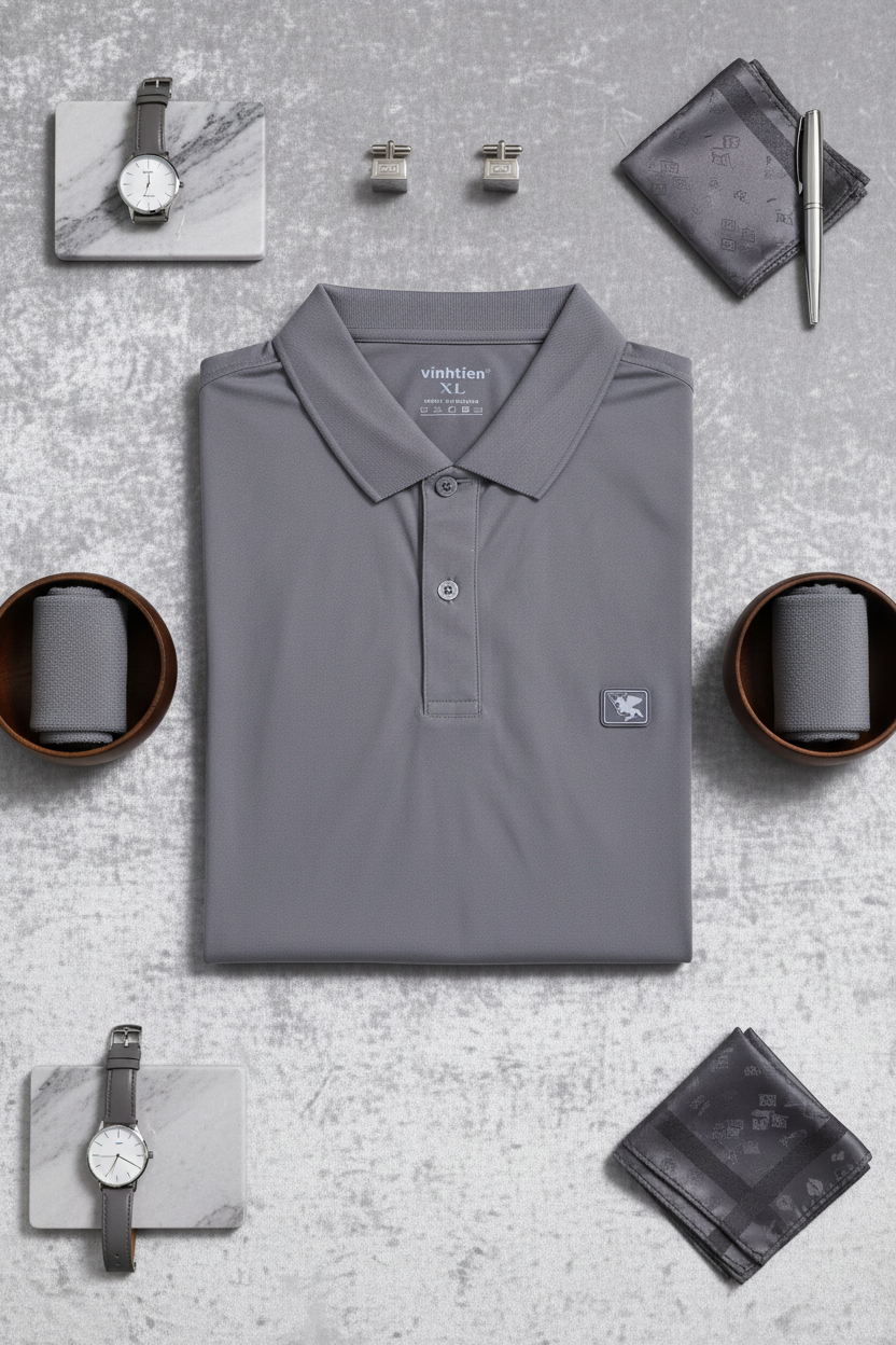  Áo Polo Nam Vĩnh Tiến Slim Fit Màu HR4-F098-23 