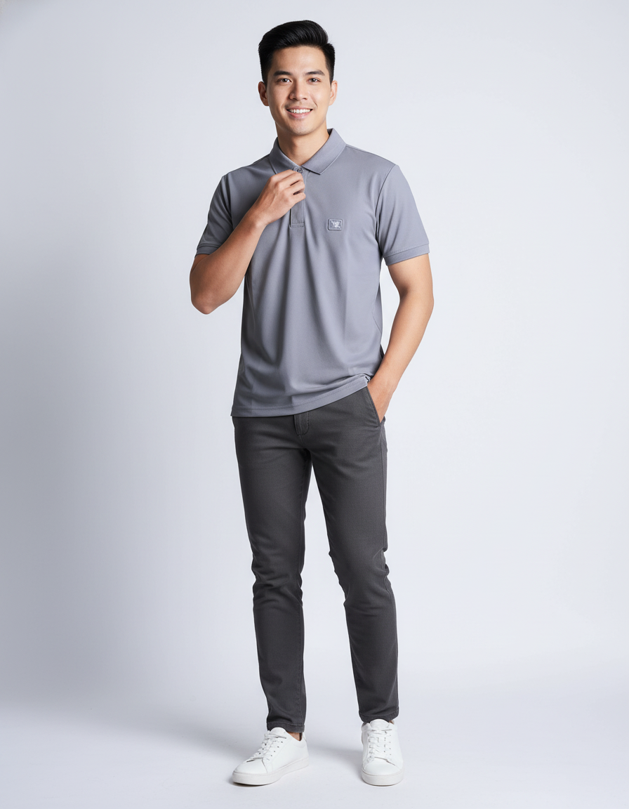  Áo Polo Nam Vĩnh Tiến Slim Fit Màu HR4-F098-23 