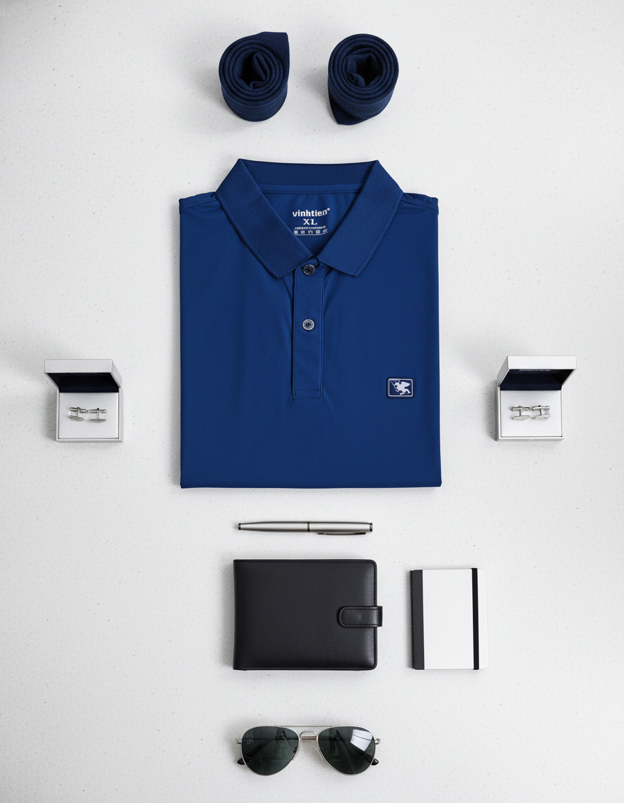  Áo Polo Nam Vĩnh Tiến Slim Fit Màu hr4-F022 