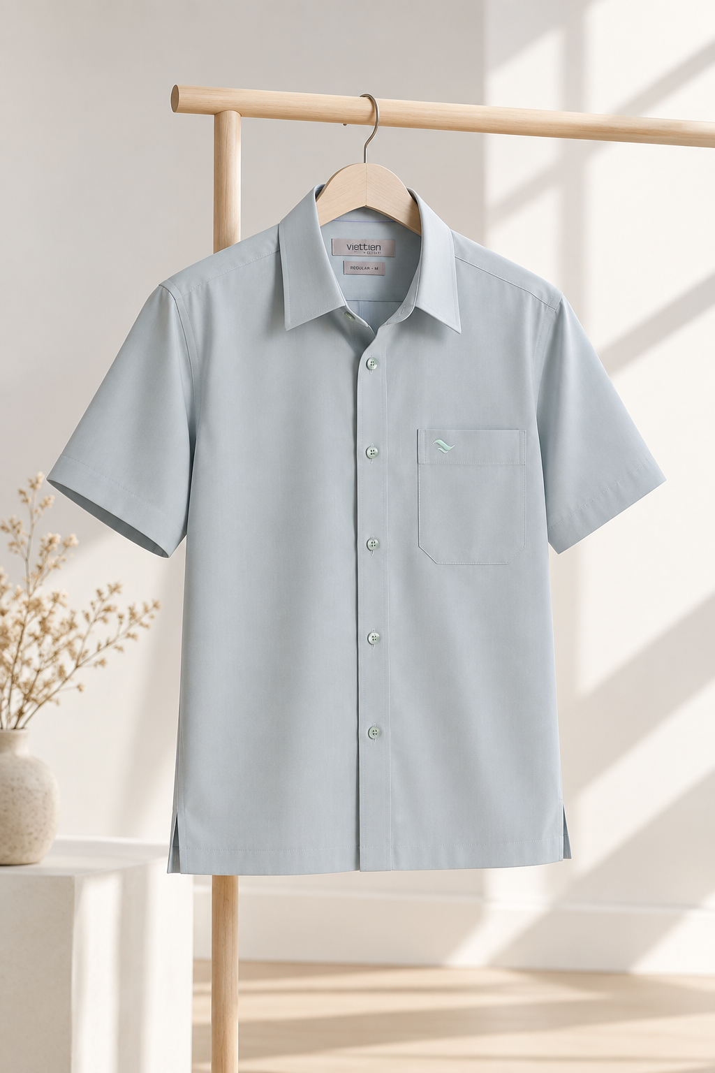  Áo sơ mi tay Việt Tiến tay ngắn (S-XL) 