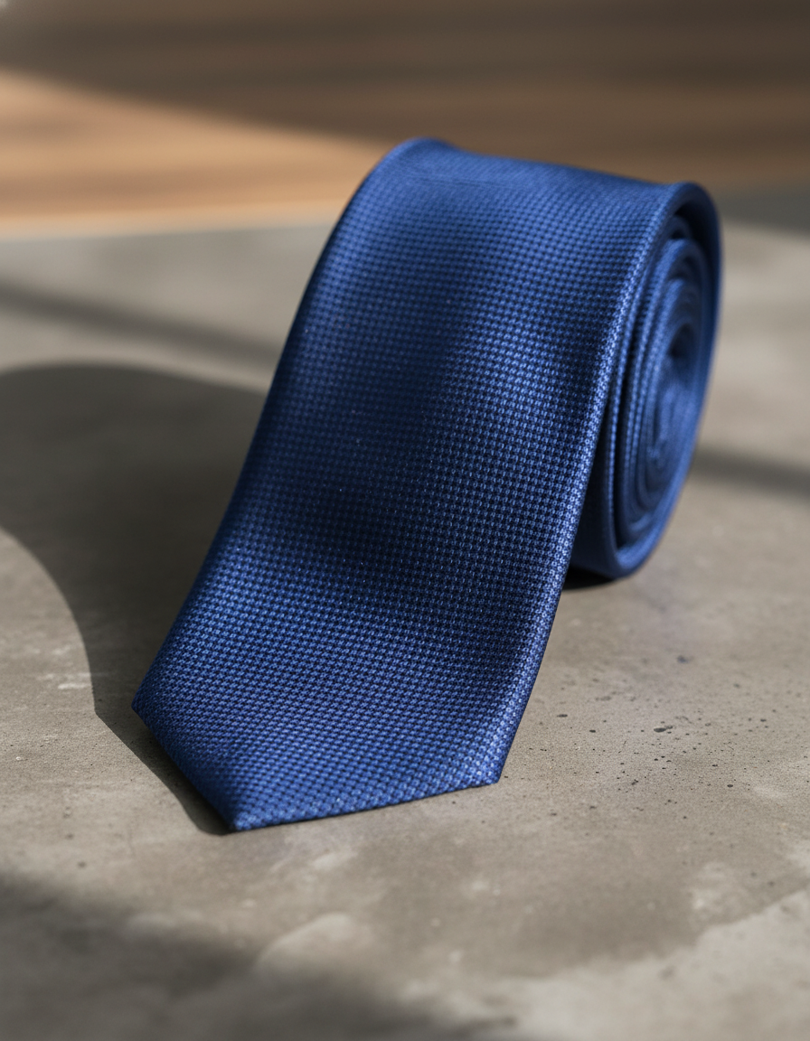  CÀ VẠT LỤA MÀU XANH NAVY – BẢN NGANG 5.5 CM 