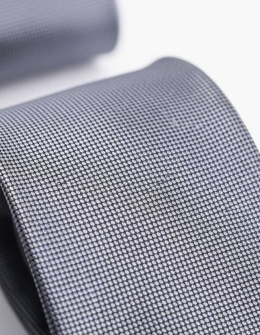  CÀ VẠT LỤA MÀU XÁM – BẢN NGANG 7.5 CM 