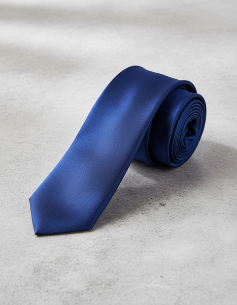  Cà vạt phi bóng xanh đen bản nhỏ 5.5 cm 