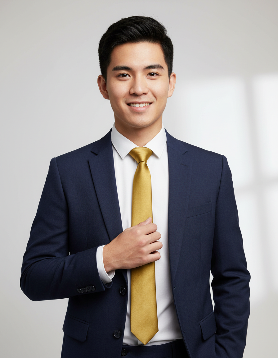  CÀ VẠT PHI BÓNG MÀU VÀNG KIM – BẢN NGANG 5.5 CM 