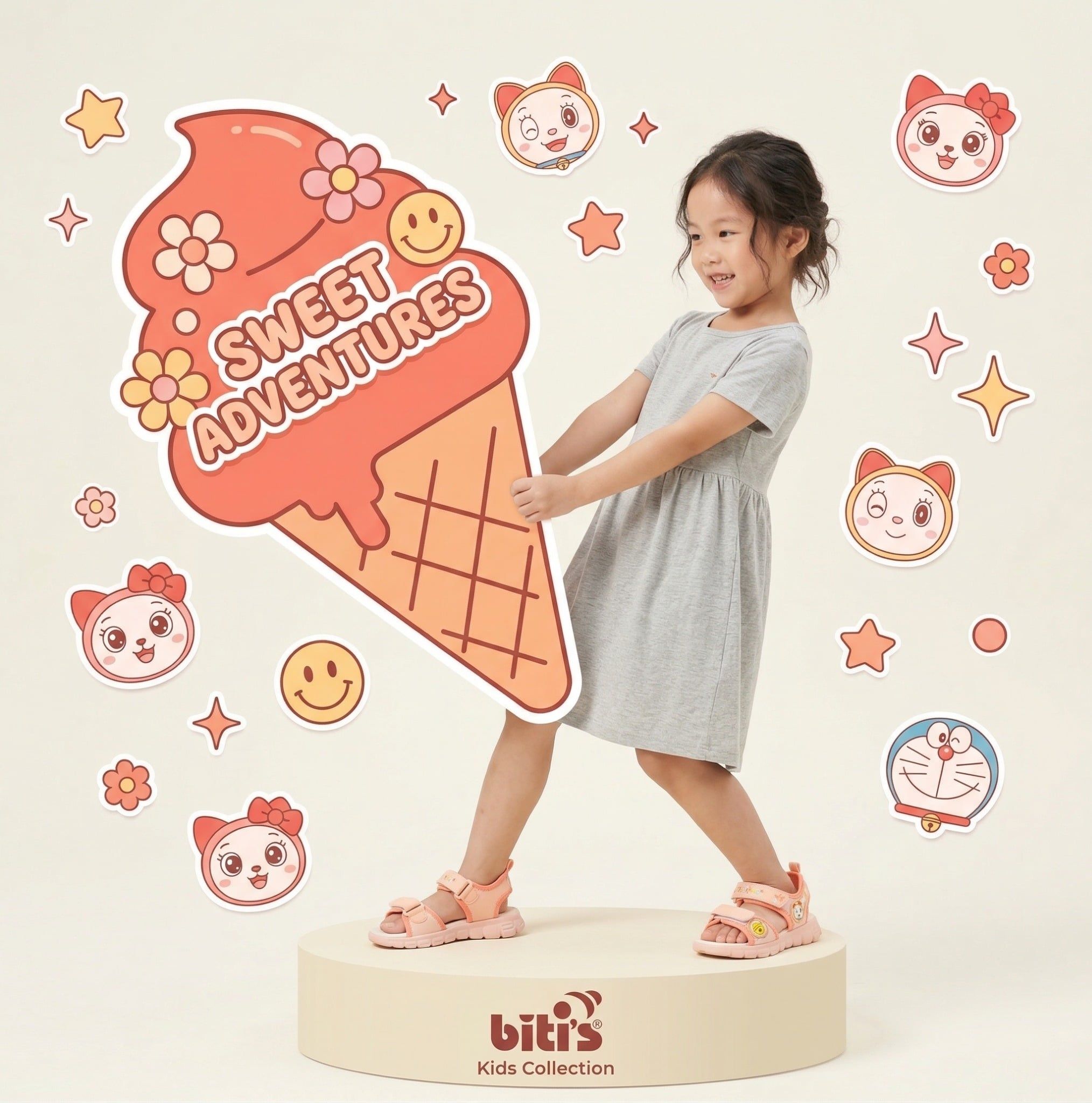  Sandal Biti's bé gái (24-29) 