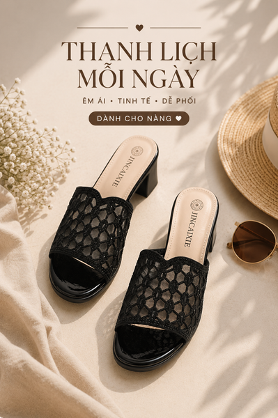  Dép cao gót nữ (35-39) 