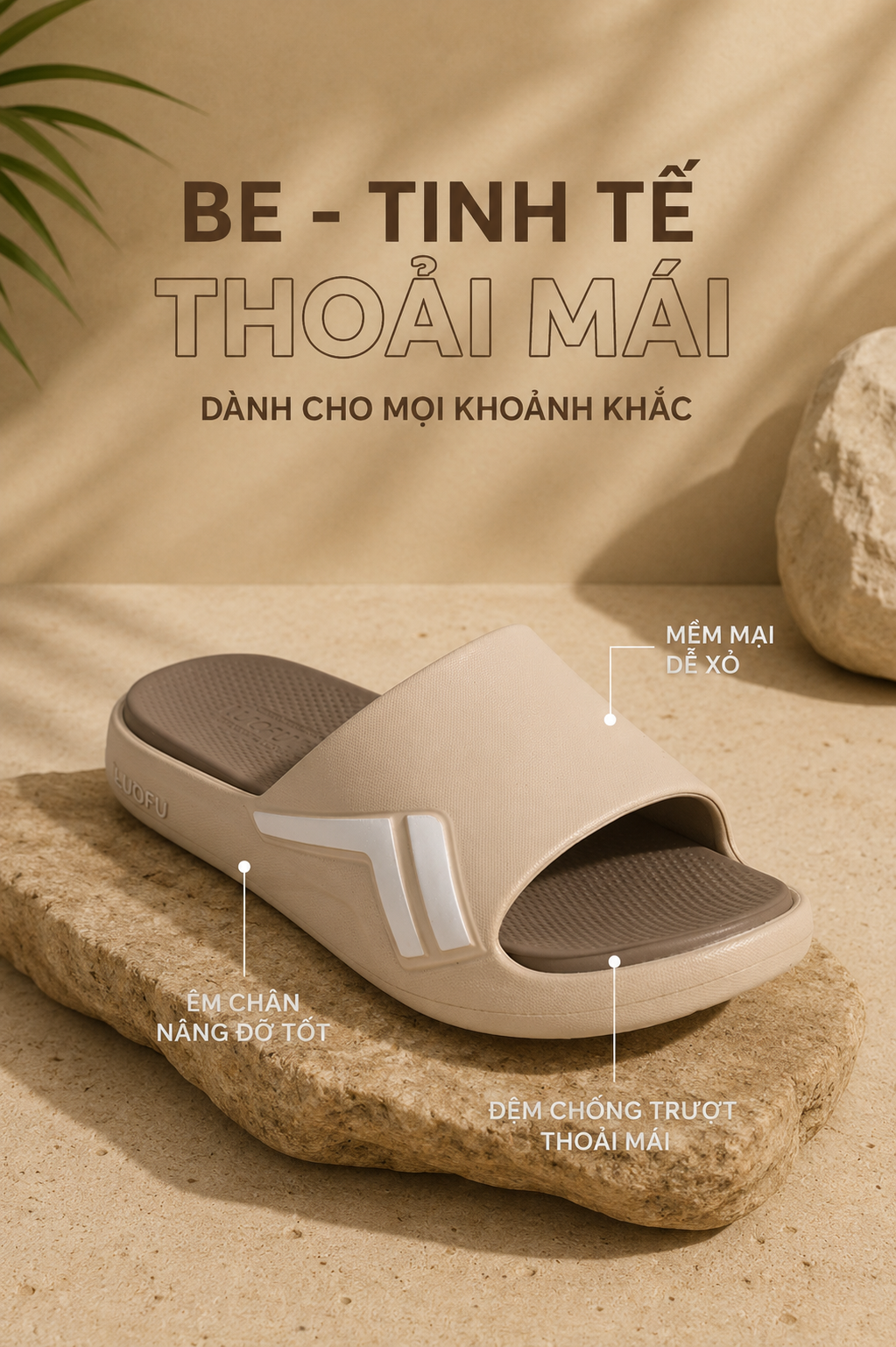  Dép nhựa quai ngang Loufu nữ (36-40) 