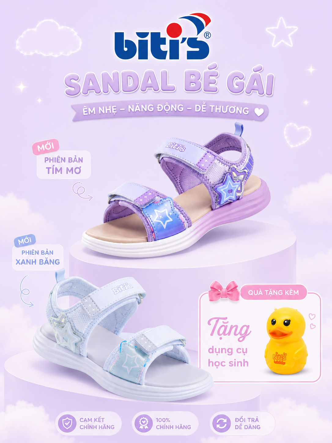  Sandal Biti's bé gái (28-37) 
