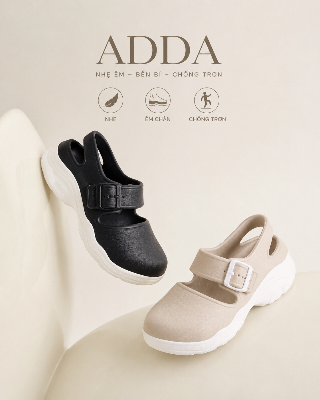  Dép bít nhựa ADDA nữ (4-7) 