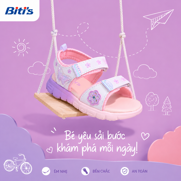  Sandal Biti's bé gái (24-34) 