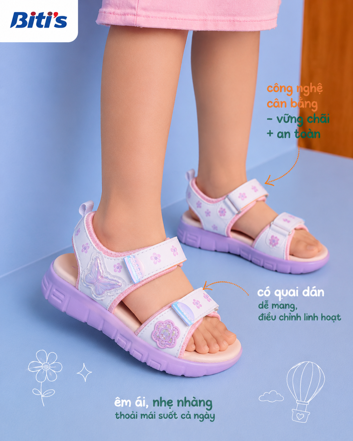  Sandal Biti's bé gái (24-34) 