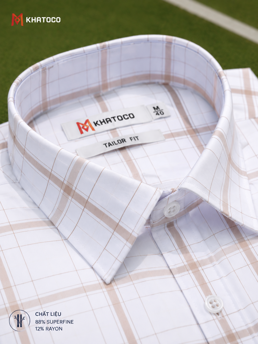  Áo sơ mi Khatoco tay ngắn (M-3XL) 