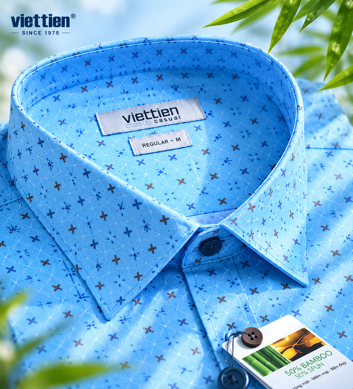  Áo sơ mi tay ngắn Việt Tiến ( M-XL) 
