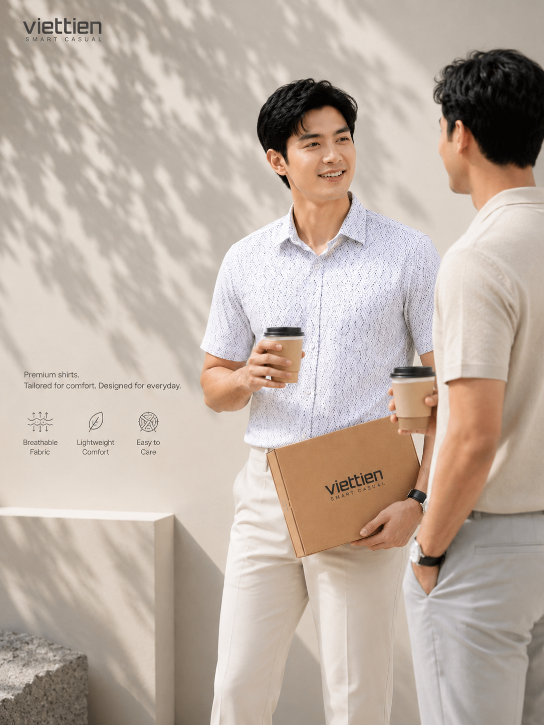  Áo sơ mi tay ngắn Việt Tiến (M-XL) 