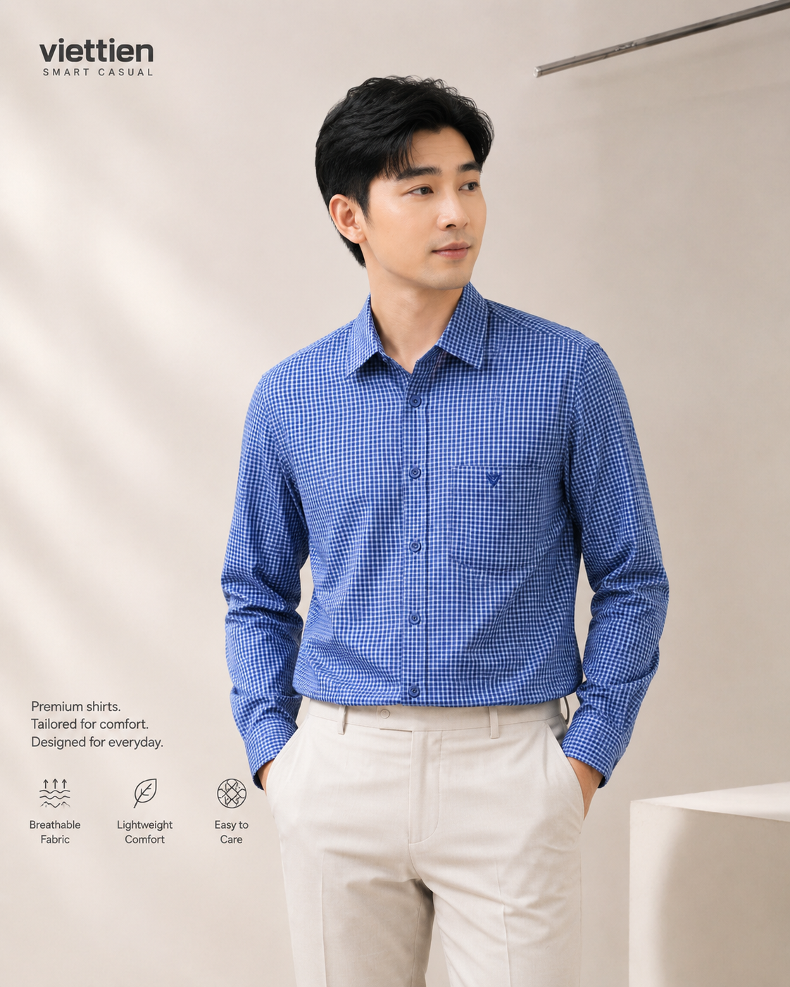  Áo Việt Tiến tay dài (37-44) 