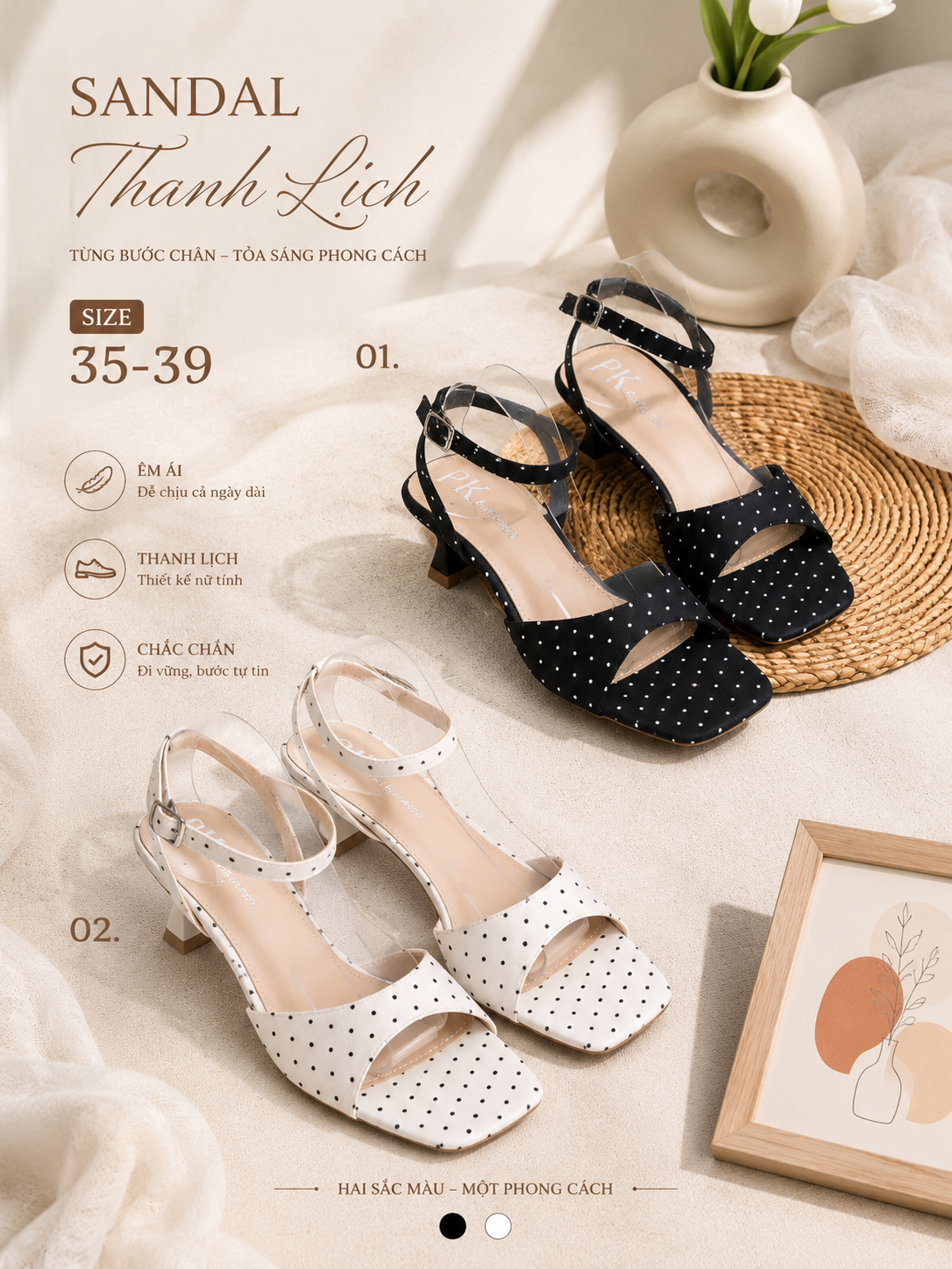  Sandal cao gót nữ (35-39) 