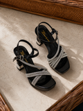  Sandal cao gót nữ đính đá (35-39) 