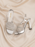  Sandal cao gót nữ đính đá sang trọng (35-39) 