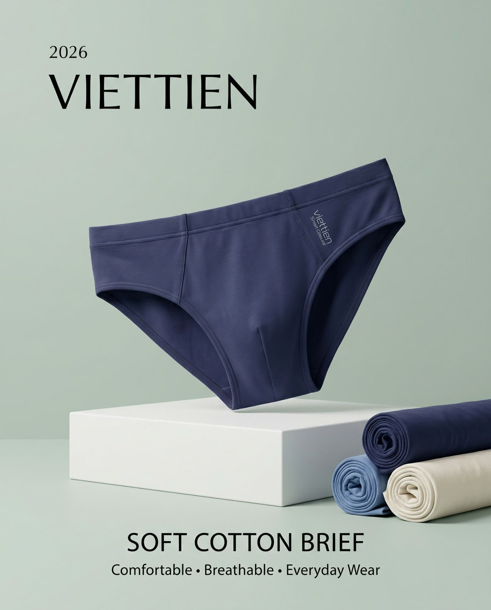 Quần lót Việt Tiến D.GREY (M-2XL) 