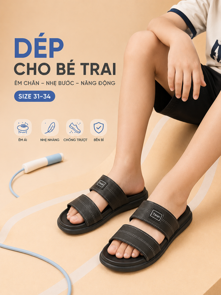  Dép quai ngang trẻ em (31- 34) 