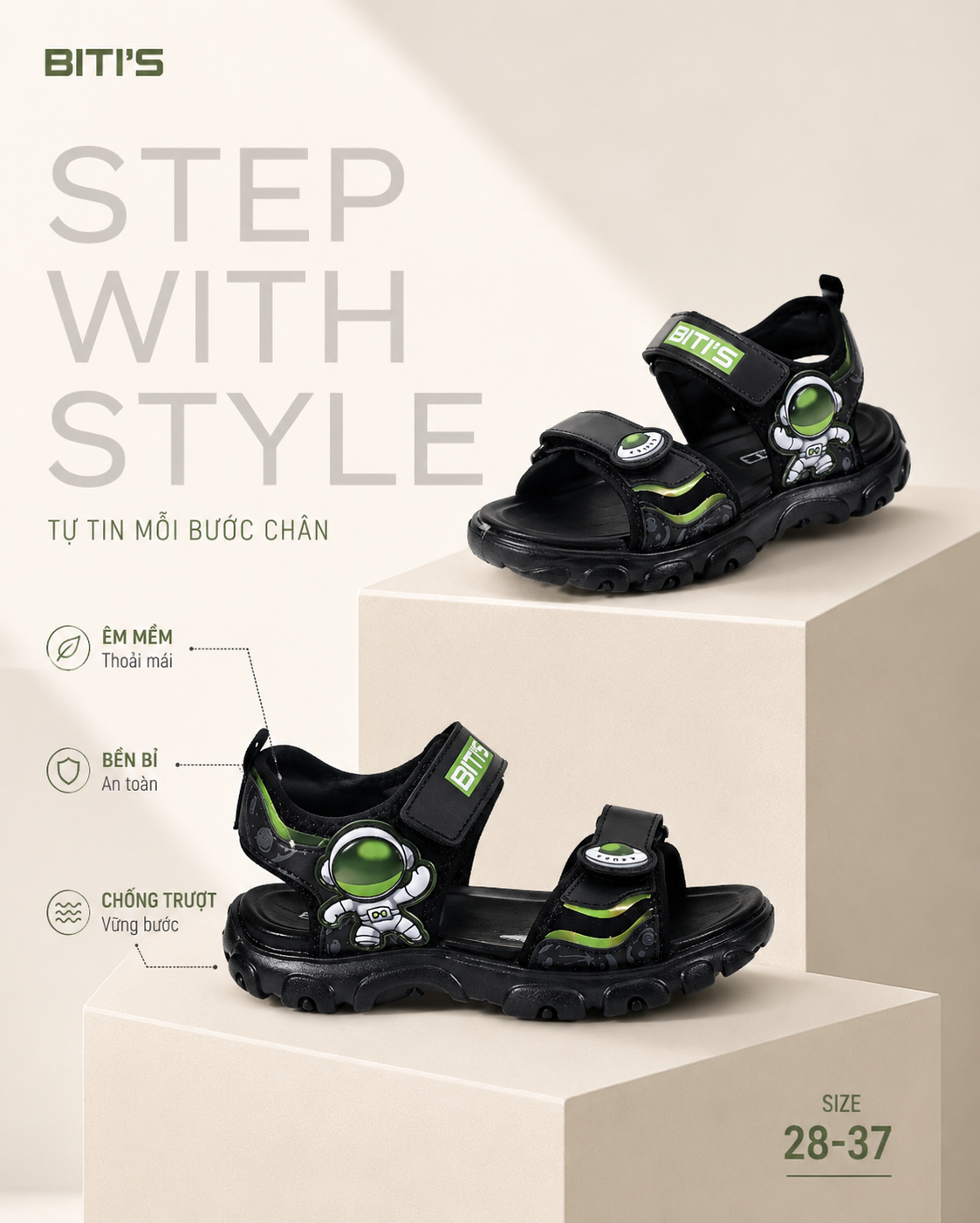  Sandal Biti's bé trai (28-37) 