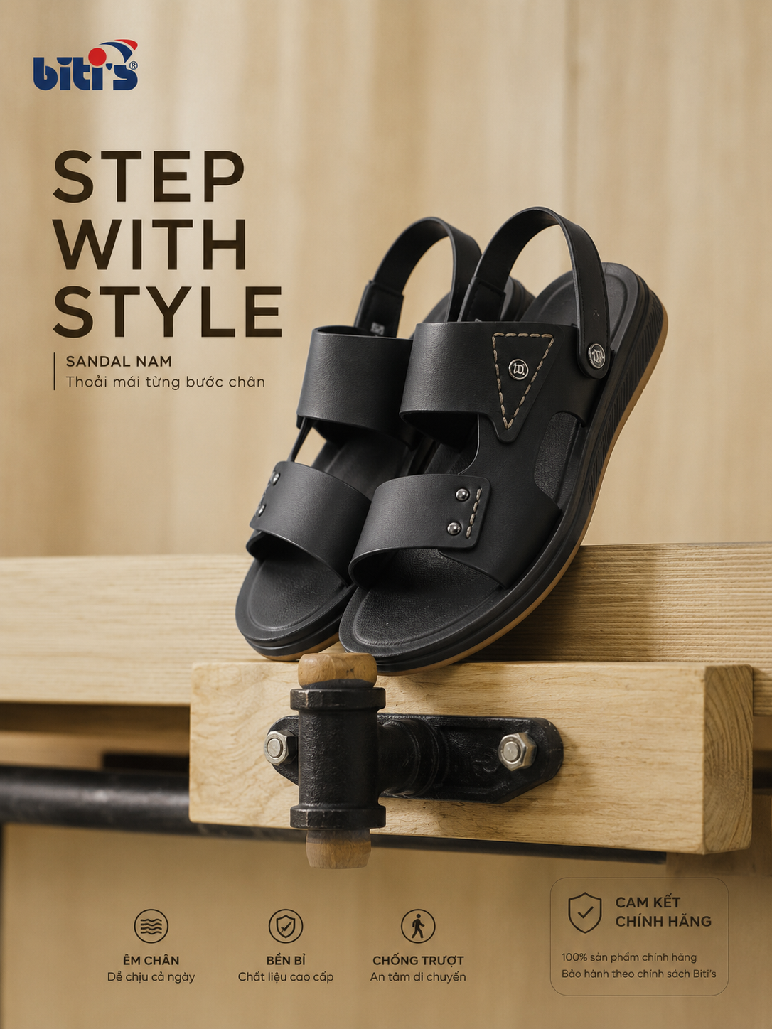  Sandal Biti's nam (39-44) 