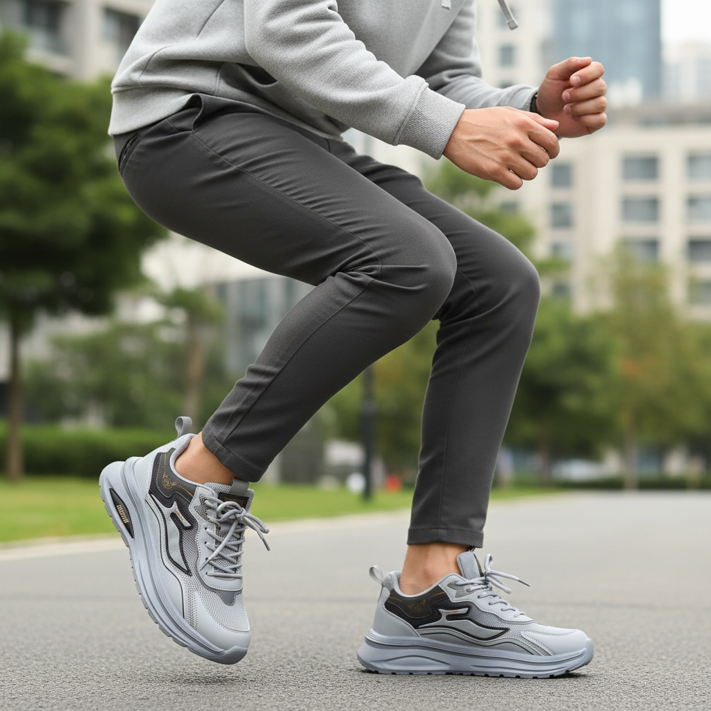  GIÀY THỂ THAO NAM SIÊU NHẸ MÀU XÁM (40-44) 