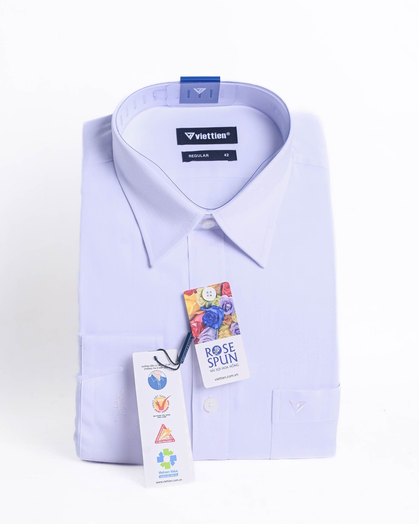  Áo sơ mi nam Việt Tiến tay dài (37-43) 