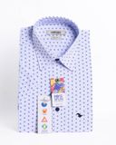  Áo sơ mi Việt Tiến tay ngắn lai ngang vải hoa hồng (S-XL) 