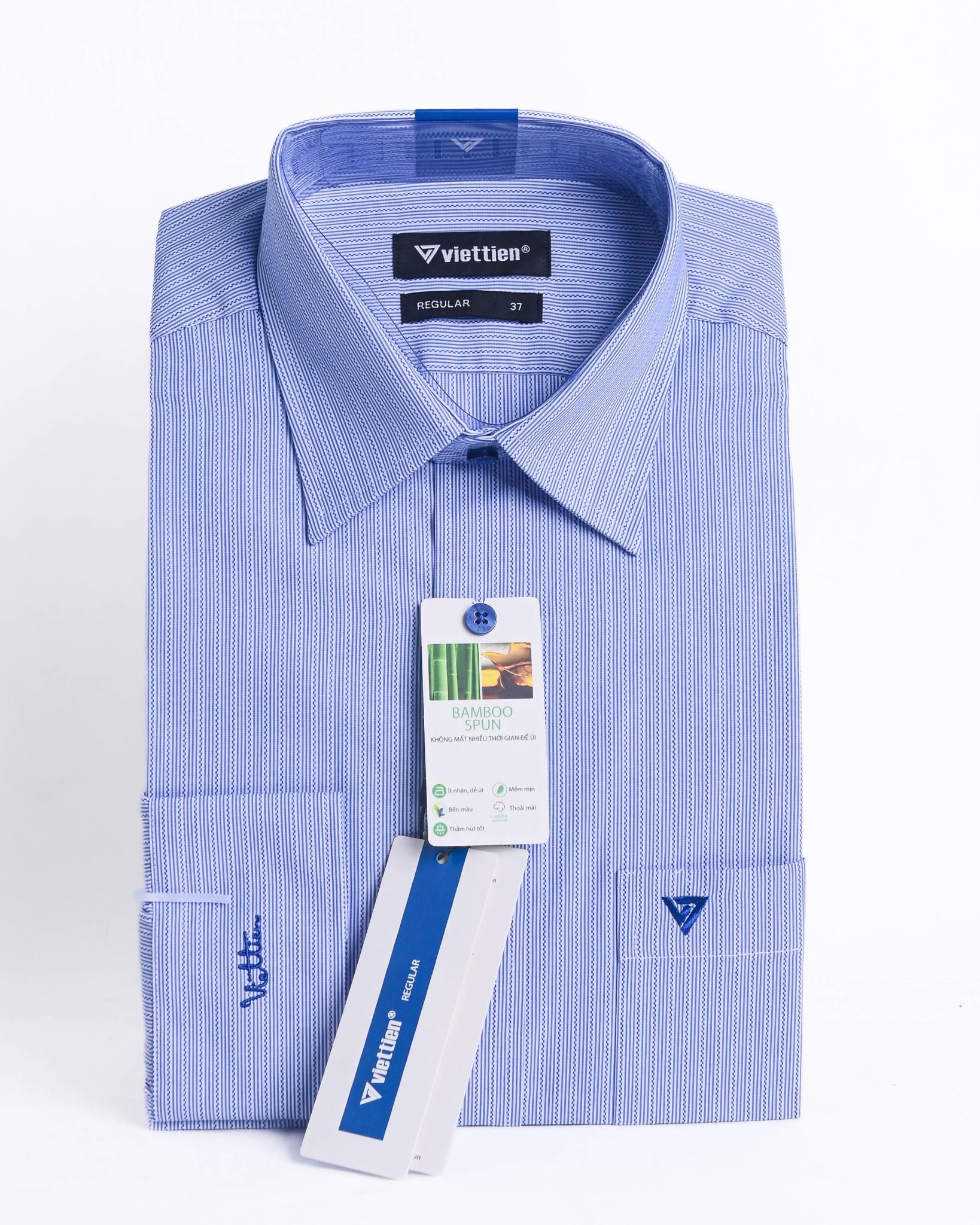  Áo sơ mi Việt Tiến tay dài (37-43) 