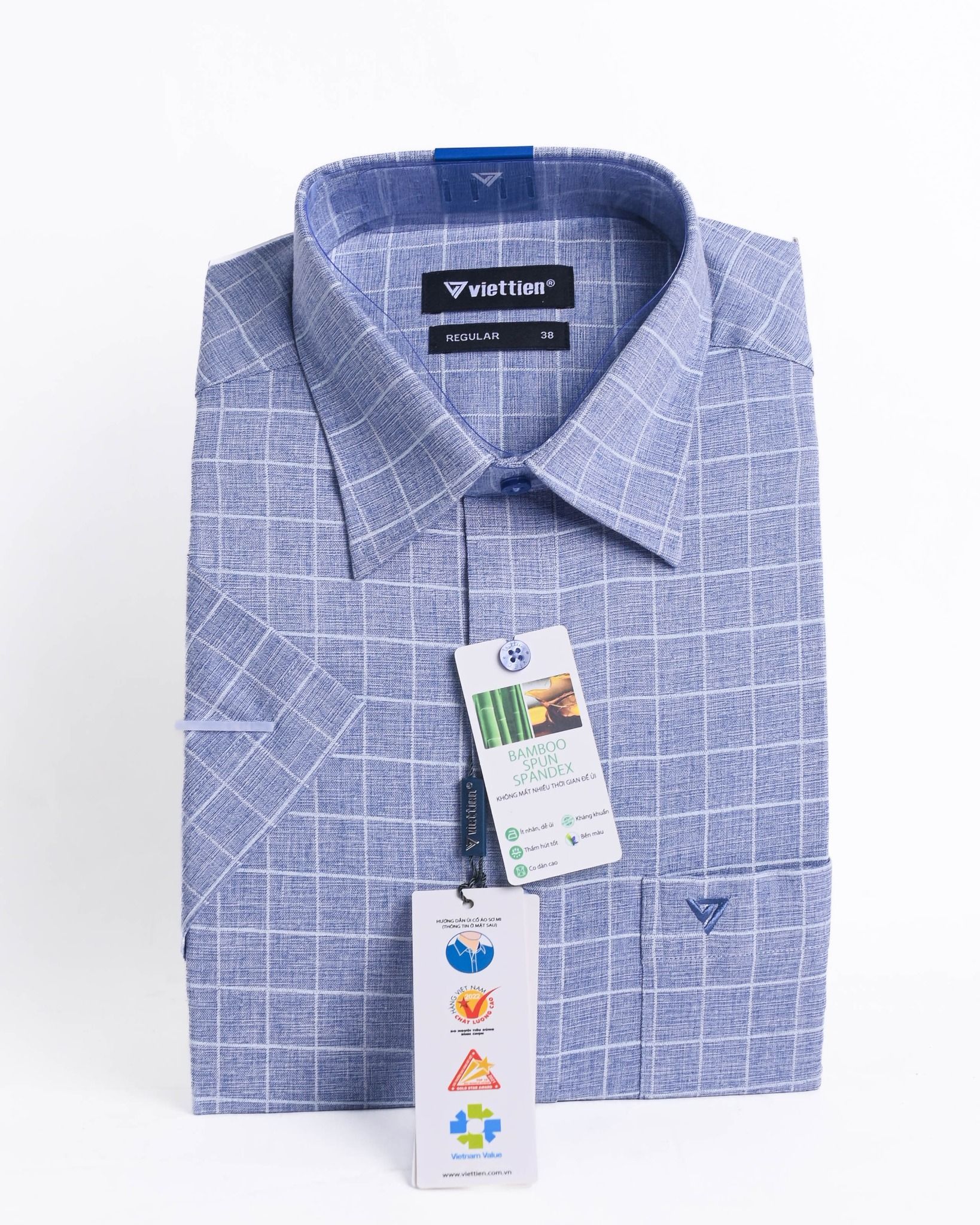  Áo sơ mi tay ngắn Việt Tiến (37-44) 