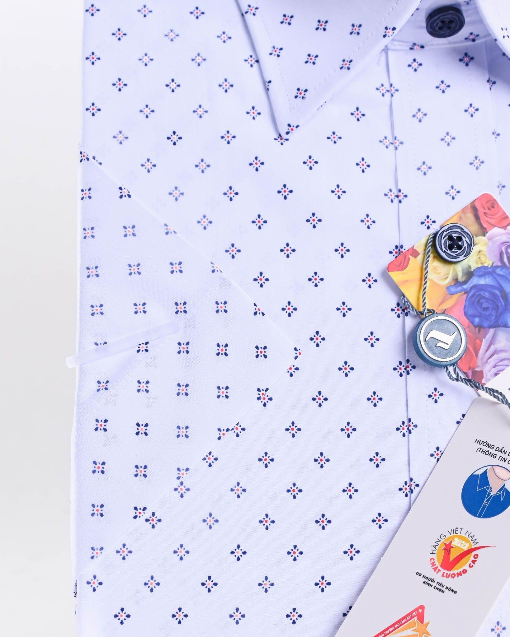  Áo sơ mi Việt Tiến tay ngắn lai ngang (S-XL) 