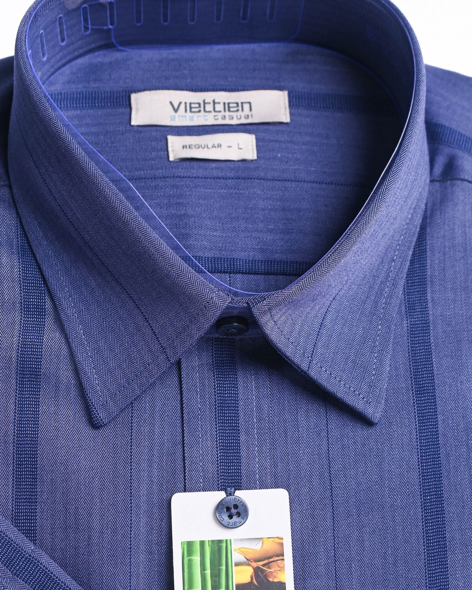  Áo sơ mi nam Viettien (S-XL) vải sợi tre 